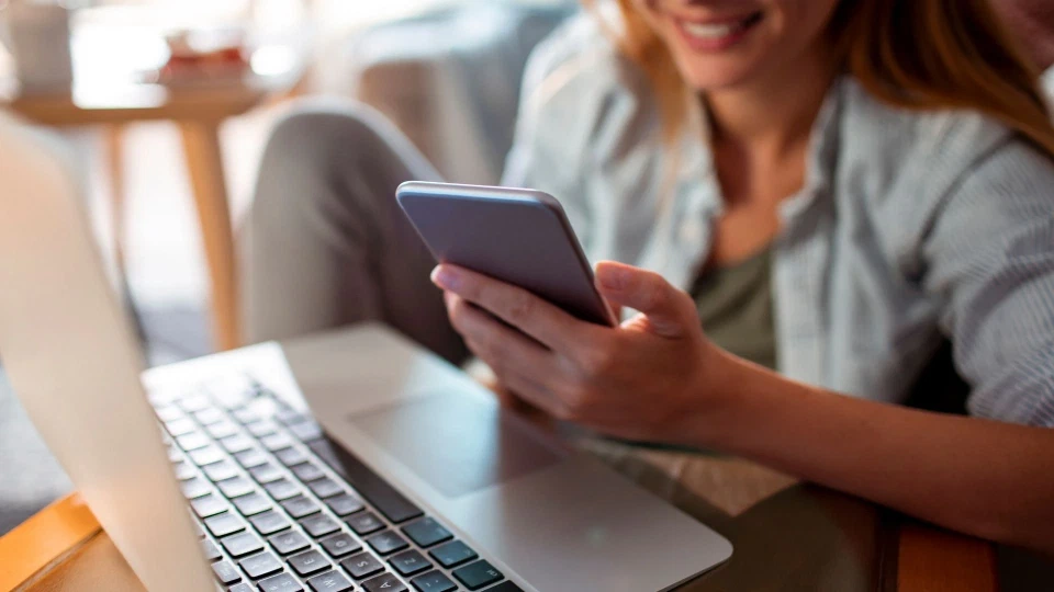 Girl using phone