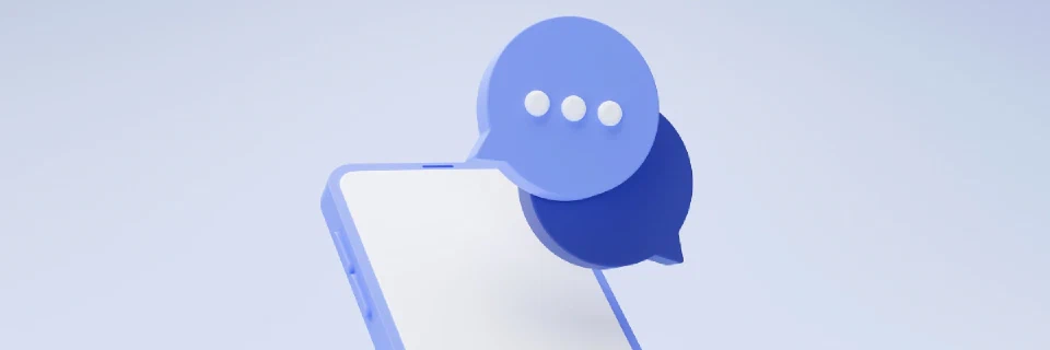 Mobile phone with bubble message