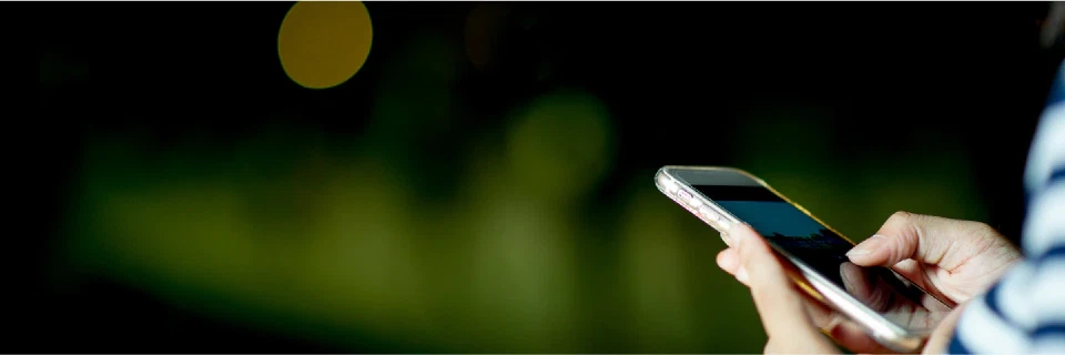 Person using phone chatting