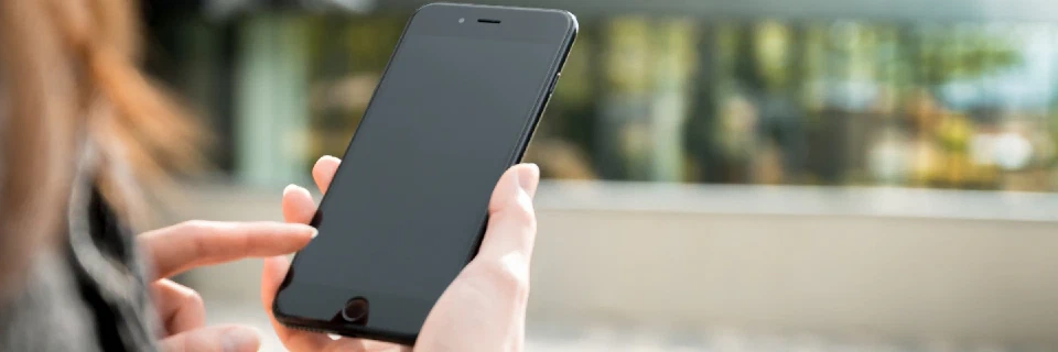 Person holding phone