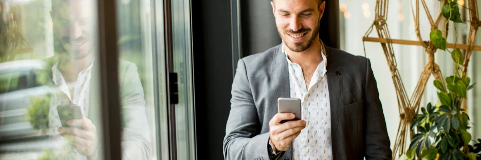 Man looking at his phone