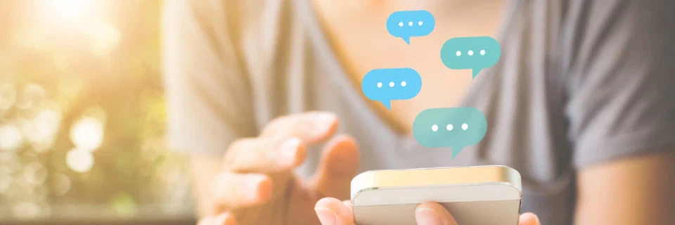 Person talking on mobile phone