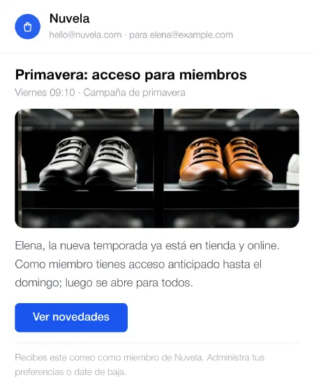 Ejemplo de conversación por email