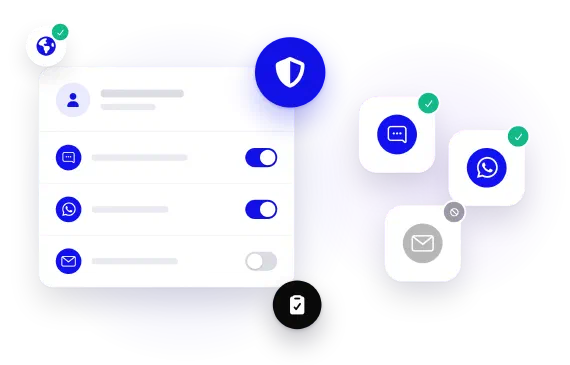 Consent managed per contact and per channel